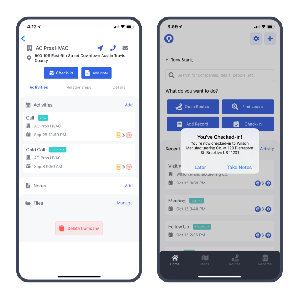 screenshot of Map My Customers